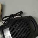 Amazon Basics Oscillating Ceramic Space Heater, Portable Indoor Heating Solution, With Overheat and Tip-Over Protection, Thermostat, 1500W, 7.52"D x 6.34"W x 9.45"H, Black