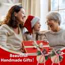 Civaner 4 Pcs 3.15 Inch Elegant Christmas Ball Ornaments with Pine Cones Farmhouse Neutral Rustic Linen Xmas Ornaments Rustic Christmas Tree Decoration Hanging Decor for Xmas Party Tree Home Decor