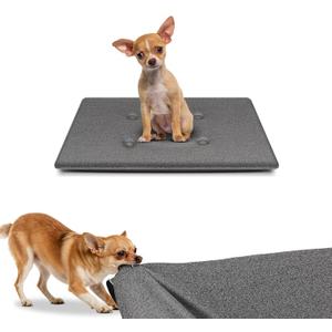 Indestructible Chew Proof Dog Bed, Heavy Duty Dog Crate Pad for Aggressive Chewers, Rip-Resistant Kennel Mat, Machine Washable Durable Pet Bed for Indoor Outdoor Use (S:24x17in)