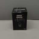 22oz Black Airtight Coffee Canister with Window  Stainless Steel Food Storage Jar with Date Tracker, BPA-Free Silicone Seal & Scoop  For Coffee Beans, Grounds, Tea, Oats, Nuts