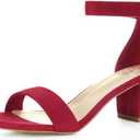 Allegra K Women's Open Toe Block Heel Ankle Strap Sandals
