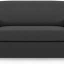 Easy-Going 2 Pieces Microfiber Stretch Sofa Slipcover  Spandex Soft Fitted Sofa Couch Cover, Washable Furniture Protector with Elastic Bottom Kids, Pet (Loveseat, Dark Gray (Medium)