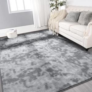 Large Ultra Soft Modern Area Rugs for Living Room Bedroom, 7x10 Feet Tie-Dyed Light Grey Thickened Memory Foam Indoor Carpets, Non-Slip Comfy Rug for Boys Girls Nursery Room Home Decor Large Ultra Soft Modern Area Rugs for Living Room Bedroom, 7x10 Feet Tie-Dyed Light Grey Thickened Memory Foam Indoor Carpets, Non-Slip Comfy Rug for Boys Girls Nursery Room Home Decor