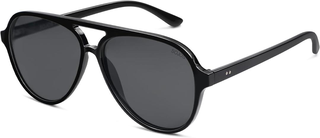 SOJOS Classic Polarized Aviator Sunglasses for Women Men, Retro Trendy Aviators Shades SJ2201