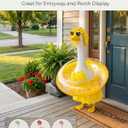 Bikini Porch Goose Outfits Summer Costume for 23" 17" Goose Statue, Swimsuit Set with Sunglasses, Swim Ring and Hat, Hawaiian Style for Garden Patio Lawn Yard Outdoor Decoration(Watermelon)