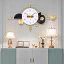 Ideal Housewarming Gift: 38x22 Inch Modern Decorative Wall Clock, Battery Operated Silent Non-Ticking Large Analog Clocks for Living Room, Bedroom, Office, Entryway