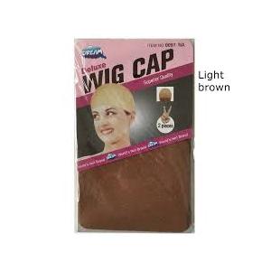 Deluxe Wig Cap Light Brown, 2 pcs