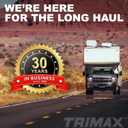 Trimax  T5Black  5/8" Receiver Lock  3.5" Span, Fits Class V Hitches, Machine-Forged Chrome Steel, Black Epoxy Coating, Anti-Theft Keyed Lock