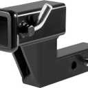 VEVOR Trailer Hitch Riser, for 2" Receiver with 4" Rise/Drop, Trailer Receiver Hitch Extender Extension Adapter, 5-1/4" and 6-3/4" Extension Length, 4000 lbs Towing Capacity, Hitch Pin Included, Black