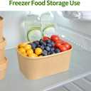 50 Pack 35 oz Paper Food Containers with Lids, Microwavable and Freezer Use Paper Meal Prep Containers Disposable Food Prep and Take Out Food Containers, 50 Bowls 50 Lids