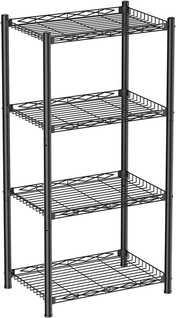 VETALLO 4 Tier Wire Shelf (16.6" L x 11.8" W x 40" H)