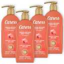 Caress Creamy Guava Nectar Moisturizing Body Wash with Pump, Serum-Infused Formula with Vitamin C, Fruity Citrus Woody Long Lasting Fragrance, Dermatologist Tested, 20 fl oz (4 Pack)