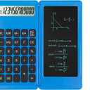 Desk Calculator, Desktop Small Calculator with Writing Notepad, Basic 4-Function Math Large Button Calculator, School Supplies for Kids, Middle/High School Students (Blue)