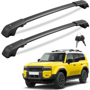 KINGGERI 300LBS Roof Rack Cross Bars Compatible with Toyota Land Cruiser 250 2024-2026 & Lexus GX550 2024 2025 (Not for Flush Rails), Lockable Aluminum Heavy Duty Crossbar Matte Rooftop Luggage