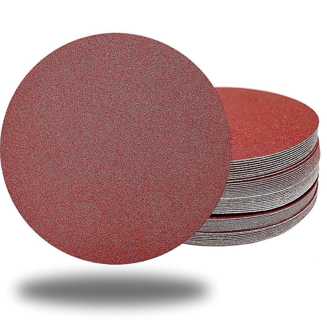 50 Pack 7 Inch 40 Grit Hook-and-Loop Sanding Discs Sandpaper -7" Aluminum Oxide Sander Paper Grinding Polishing for Random Orbit Drywall Sander