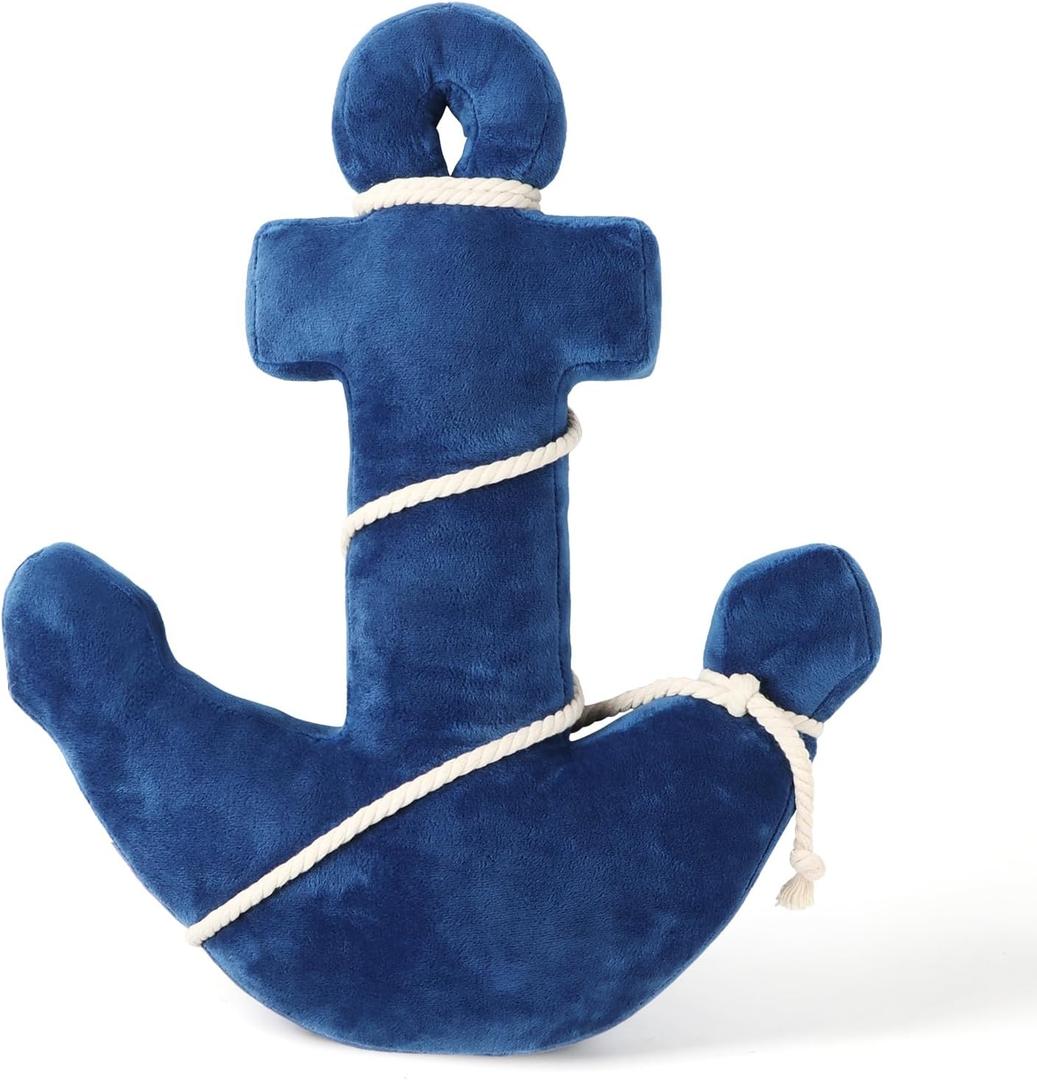 Marble Empire Anchor Pillow Nautical Throw Pillows Coastal Decorative Pillow Beach Themed Plush Pillow for Home Bed Couch (Navy) (19.6816.54 inch)