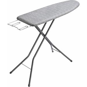 APEXCHASER Full Size Ironing Board with Iron Rest, Lightweight Iron Board with Height Adjustable, Extra Thick Heat-Resistant Cover with Padding, Heavy-Duty Sturdy Metal Legs, 43x13 Grey (1343, Gray)