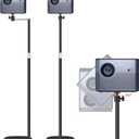 POLESTO Projector Mount, Universal Projector Stand Height Adjustable 35" to 50" with 360° Angle Rotation, SpaceSaving, Compatible with Projectors Vlog DVR Cameras, for Home Office Outdoor Movie