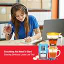 Tiesta Tea Ultimate Live Loose Leaf Kit, Tea Starter Kit with High to Non-Caffeinated Blends, Hot & Iced Brews, Includes Black, Green, Herbal Sample Bags and 16oz Brewmaster Dispensing Infuser