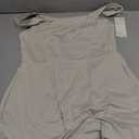 ODODOS Square Neck Midi Dress with Pockets for Women Summer Casual Sleeveless Sundress Flare Tank Dress, Taupe Small