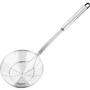 Hiware Solid Stainless Steel Spider Strainer Skimmer Ladle, Kitchen Utensils Wire Strainer Pasta Spoon, 7 Inch