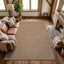 Easy Jute Area Rug Natural 8x10 Indoor Outdoor Rugs for Bedroom