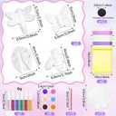 Gemscream 60 Pcs Plaster Painting Fairy Art Party Favors for Kids DIY Statues Craft Butterfly Insect Activities Birthday Supplies with Magnet Brushes Palette Organza Bag Gifts