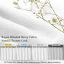 YZ HOME White Linen 100% Blackout Pinch Pleated Curtains 108 Inches Long 2 Pages for Living Room Back Tab Thermal Insulated Black Out Drapes Living Room High Ceiling Length 9 Ft