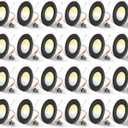 Amico 24 Pack 5/6 inch 5CCT LED Recessed Lighting, Dimmable, 12.5W=100W, 950LM, 2700K/3000K/4000K/5000K/6000K Selectable, Retrofit Can Lights with Baffle Trim, IC Rated - ETL & FCC, Black