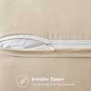 EMEMA Pack of 2 Faux Fur Throw Pillow Covers 18x18 Inch Luxury Soft Fluffy Striped Decorative Pillow Covers with Velvet Back for Home Decor Living Room Sofa Couch Beige