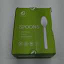 Compostable Spoons [200 Pcs] CPLA Spoons Disposable BPI Certified BPA-Free, Heat Resistant, Durable Disposable Utensils Alternative to Plastic Silverware for Daily, Party & Camping