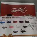 Homemate Heated Blanket Electric Throw - 50"x60" Heating Blanket Throw 1/2/4/6/8 Hours Auto-Off 10 Heat Level Over-Heat Protection Flannel Sherpa ETL Certification