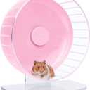 Niteangel Super-Silent Hamster Exercise Wheels: - Quiet Spinner Hamster Running Wheels with Adjustable Stand for Hamsters Gerbils Mice Or Other Small Animals (L, Pink)