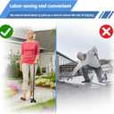 2 x 3/4 Inch Self Standing Rubber Cane Tips, Heavy Duty Non Slip Quad Base Walking Cane Tips, Durable 4 Prong Cane Tip Replacement, Rubber Tips for Canes and Walking Sticks, Cane Accessories for Seniors (Black)