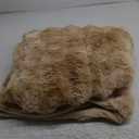 Cozy Bliss Faux Fur Throw Blanket for Couch, Fuzzy Soft Plush Thick Striped Blanket for Sofa Bedroom Living Room, 50 * 60 Inches Tie-dye Khaki