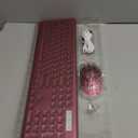 Wireless Keyboard and Mouse Combo, RGB Backlit, Rechargeable & Light Up Letters, Full-Size, Soft Typing, Sleep Mode, 2.4GHz Quiet Keyboard Set for Mac, Windows, Laptop, PC, Trueque (Wine Red)