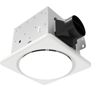 Bathroom Exhaust Fan with Light: 120 CFM High Airflow Quiet 1.2 Sones 3CCT, 12 in with lightx1