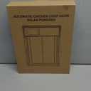 Automatic Chicken Coop Door Solar Powered, LCD Display Automatic Chicken Door with Timer & Light Sensor, Aluminum Alloy Chicken Door with Remote Control & 4 Modes (Brown)