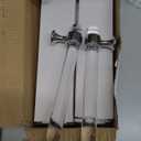 CEYMIO Cabinet Pulls Glass Handle 6 Pack, Cabinets Drawers Cupboard Dresser Wardrobes Vanity Furniture Handles 128mm 5", Polished Chrome Base with L-Wrench Key Set and Screws