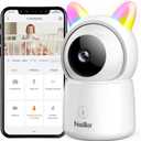 NOILLER 1080P Pan/Tilt Security Camera for Baby Monitor, 2.4G WiFi Pet Camera with Motion Detection, Night Vision, 2-Way Talk, RGB Night Lights, Lullabies, TF/Cloud Storage, Works with Alexa & Google Home