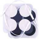 LotFancy TENS Unit Electrode Pads, 40PCS Round Electrodes Pads, 1.25" Reusable TENS Pads for EMS Muscle Stimulator, with 2.0 mm Pigtail Connectors