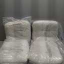 BETU White Chair Cushions for Dining Chairs Set of 4,3.5" Thick Kitchen Table Chair Pads with Ties,Non Slip Backing and Covers, Seat Cushion for Dining Room,Bar,Patio Chairs,16"X16"X3.5",White