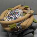 Blissful Diary Baby Play Gym & Activity Mat, Oversize Leaf Shaped Baby Play Mat w 6 Detachable Toys, Tummy Time Mat Promote Motor Skills & Sensory Development Mat, Newborn Infant Baby Essentials Gift