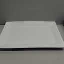 18" x 12" Large Serving Platter, Porcelain Heavy-Duty Large Serving Tray, White Rectangular Plate for Turkey, Food, Fruit, Party, Wedding, Christmas, Chip and Scratch Resistant