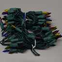 PREXTEX Christmas String Lights with Green Wire - 100 Count, 20 Ft Multicolored Christmas Tree Lights for Xmas Decorations Indoor and Outdoor - Incandescent String Light for Patios, Fences, Holidays