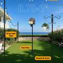 Heavy Duty Pole Stabilizer Stand Base with 6 Prongs, In-Ground for 0.751 Outdoor Bird Feeder Pole, Flag Pole, String Light Poles, Shepherds Hook, Measure Before Purchase, 304 Stainless Steel