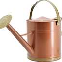 Classic Shiny Galvanized Metal Watering Can, Easy-Pour, Indoor and Outdoor, 2.6 gal, Shiny Galvanized Metal