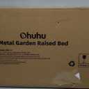 Ohuhu Metal Raised Garden Bed Outdoor 8x3x1.5 FT Reinforced Galvanized Rustproof Colored Steel Planter Boxes for Vegetables, Heavy Duty Raised Beds for Growing Flowers Herbs Succulents (8 x 3 x 1.5 ft, Charcoal Grey)