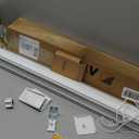 GHV Zebra Blinds for Windows Corded Blackout Dual Layer Privacy Shades Light Control for Day and Night Home Office (White, 29 in (W) x 64 in (H))