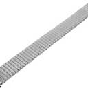 Stainless Steel Elastic Watch Band Retractable Metal Watch Strap Suitable for Men Women (12mm, Silver)